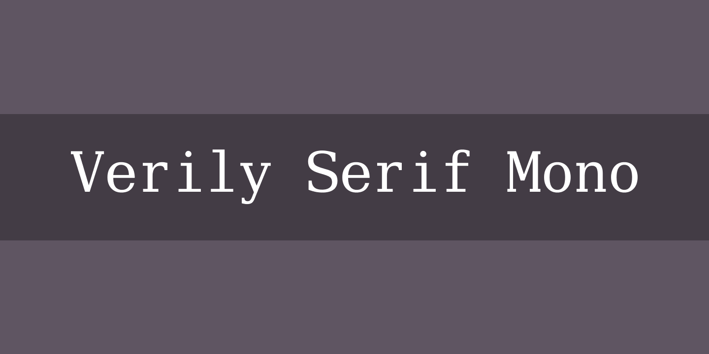 Przykład czcionki Verily Serif Mono